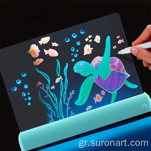 Λαμπερό τρισδιάστατο αναβοσβήσιμο Magic LED Drawing Board Pad